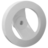 Cast Iron Dished Hand Wheel Without Handle: 12.00 in Diameter, 4 Spokes, Blank -- BOW-12 - Image