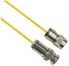 TRS Plug 3-Slot Male to TRB Plug 3-Slot Male 75 Ohm Triaxial cable Yellow jacket 0.189