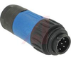 connector,plastic circ,str male cable conn,6+gnd silver plt cont,solder term,blu - 70013131 - Allied Electronics, Inc.