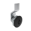 Quarter-Turn Cam Latch, 5 mm Double Bitted Recess, 0 mm  Grip, Not Sealed, Zinc Alloy, Powder Coat, Black - E5-1-075-010 - Southco