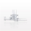 Dual Check Valve, Tubing Port Inlet, Male Luer Slip Outlet, Female Luer Lock Control Port - 79001 - Qosina Corp.