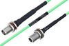 Temperature Conditioned TNC Female Bulkhead to N Female Bulkhead Low Loss Cable 100 cm Length Using PE-P160LL Coax - PE3M0213-100CM - Pasternack