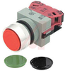 Switch,Flush,2NO,Momentary,Black,Green,Red, - 70172825 - Allied Electronics, Inc.