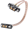 2 Pos. Female SIL RG178 Cable Assembly, 150mm, double-end, Jackscrews -- M80-FC305F1-02-0150F1 - Image