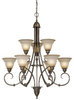Large Chandeliers-Glass Shade - 9356 - Light Center (The)