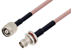Reverse Polarity TNC Male to TNC Female Bulkhead Cable 150 cm Length Using RG142 Coax with HeatShrink - PE39231/HS-150CM - Pasternack