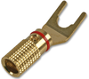 Terminal, Spade Tongue, Brass, Red; Product Range Multicomp Pro - 69AC6396 - Newark, An Avnet Company