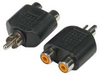 2-RCA Jacks to RCA Plug Adapter - 201332 - Computer Network Accessories, Inc.
