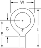 3M Scotchlok Red Brazed Non-Insulated Brazed Ring Terminal M18-38RX - 0.93 in Length - 0.56 in Wide - 0.07 in Inside Diameter - 3/8 in Stud - 051128-58941 - R. S. Hughes Company, Inc.