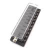 Compact ATOF/ATC 10-Position Fuse Block with Clear Cover, 100 Amp Max., 32VDC - 45642 - Waytek, Inc.