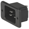 IEC Appliance Inlet C20, Screw-on Mounting, Front Side, Solder or Quick-connect Terminal - 1621 - SCHURTER Inc