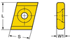 Auto T-Line insert for milling -- CDE 322 L05 H13A - Image