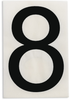 Brady Toughstripe B-514 Black Indoor Polyester Number Label - 6 in Width - 8 in Height - 8 in Character Height - Printed Msg = 8 - 121895 - 754473-71137 - R. S. Hughes Company, Inc.