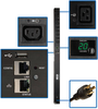 3.3–3.7kW Single-Phase Switched PDU, LX Platform Interface, 208/230V Outlets (7 C13/1 C19), C20/L6-20P, 0U 1m/39 in., TAA -- PDUMV20HVNET2LX