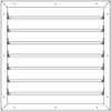 Single Deflection Long Throw Supply Grille with Airfoil Blades -- 150-LTA