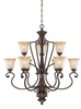 28229-ABZG Large Chandeliers-Glass Shade - 360603 - Capital Lighting, Inc.