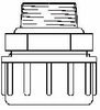 Special Piping Components:Special Piping Male Adapter:Compression - SC36-010 Compression - Dura Plastic Products, Inc.