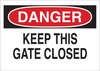 Brady B-401 Polystyrene Rectangle White Door, Gate & Pathway Sign - 14 in Width x 10 in Height - TEXT: DANGER - 22996 - 754476-22996 - R. S. Hughes Company, Inc.
