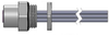 M12 Etherlink Receptacle, Female, 4 pole, 1', 24 AWG, PG9 thread -- E04Z0010P - Image