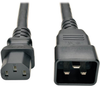 C20 to C13 Power Cable for Computer - Heavy Duty, 15A, 100-250V, 14 AWG, 3 ft., Black - P032-003 - Tripp Lite by Eaton