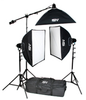 K71 KIT: 3-LIGHT 2600-WATT PROFESSIONAL STUDIO SOFT BOX KIT - 401412 - Smith-Victor Corporation