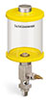Yellow Color Key, Clear View Single Feed Manual Lubricator, 1 pt Pyrex Reservoir, 1/4” Male NPT -- B5161-016PB2YW