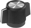 Double Bar Skirted Knob, 6.35Mm; Shaft Type Ehc (Electronic Hardware) - 95F6997 - Newark, An Avnet Company