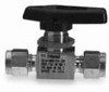 2A-MB2LPFA-SSP - Parker two-way straight ball valve, stainless steel, 1/8