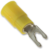 Terminal, Spade/fork, #8, Crimp, Yellow; Product Range Amp Te Connectivity - 25C0955 - Newark, An Avnet Company