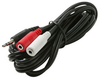 6ft 3.5mm Stereo Male to 2 3.5mm Stereo Female Y-Cable - 255-043 - SFCable.com