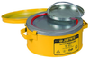 Justrite Yellow 1 gal Safety Can - 4.5 in Height - 9.375 in Overall Diameter - 697841-00318 - 697841-00318 - R. S. Hughes Company, Inc.