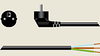 European Right Angle Power Cord -- A7318 - Image