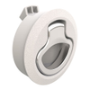 Push-to-Close Latch, Medium Size, No Restriction, 7 - 12 mm  Door thickness, 25.5 mm  Grip, Beige Plastic and 316 Stainless Steel, Natural and Electropolished - M1-62-877 - Southco