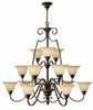Large Chandeliers-Glass Shade - 8866 - Light Center (The)