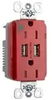 Duplex/Single Receptacle -- TR-8200HUSBRED - Image