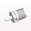 Threaded Connector, Barbed, White - N8S430 - Qosina Corp.