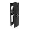 Multi-Point Compression Latch Actuator, Tool Secured, with Padlock Hasp, Bellcore Electronics Key, NEMA 4 / IP66 Sealed, 24 - 25.5mm  Door thickness, Zinc alloy, Powder Coated, Black -- M3-40-171-25 - Image