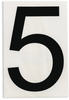 Brady Toughstripe B-514 Black Indoor Polyester Number Label - 6 in Width - 8 in Height - 8 in Character Height - Printed Msg = 5 - 121877 - 754473-71115 - R. S. Hughes Company, Inc.