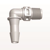 Threaded Elbow Connector, Barbed, Natural - N4E8 - Qosina Corp.