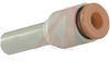 Fitting, plug-in reducer, for 1/2 in fitting and 3/8 in OD tube - 70071381 - Allied Electronics, Inc.
