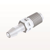 Threaded Connector, Barbed, White - N2S530 - Qosina Corp.