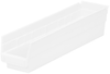 Akro-Mils 123 cu in White Industrial Grade Polymer Shelf Storage Bin - 17 7/8 in Length - 4 1/8 in Width - 4 in Height - 1 Compartments - 30128 WHITE -- 30128 WHITE - Image