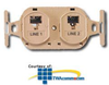 Suttle Duplex Floor Jack - Line 1/Line 2 - 4P4C - 106AFD4 - TelephoneStuff.com