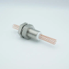Power Feedthrough, 1000 Volts, 25 Amps, 8 Pins, 0.050″ Copper Conductors, 1.0″ Baseplate Bolt - A0971-2-BP - MPF Products, INC.
