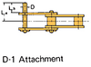 Double Pitch Chain Attachment with Large Plastic Rollers -- C2042D D-1 - Image