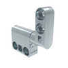 Constant Torque Hinge, Asymmetric, Forward Torque 2.09 N-m, Reverse Torque 1.65 N-m, Rivet / Screw , Zinc Alloy, Natural - ST-10A2-210FT-33 - Southco