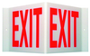 Brady Acrylic Rectangle White Exit Sign - 15 in Width x 8 in Height - TEXT: EXIT - V2EX01A -- 754476-49400 - Image