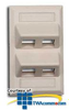 Hubbell 4 Port Angled Face Plates - AFP14 - TelephoneStuff.com