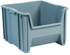 Akro-Mils Stak-N-Store 75 lb Gray Industrial Grade Polymer Stacking Storage Bin - 17 1/2 in Length - 16 1/2 in Width - 12 1/2 in Height - 1 Compartments - 13018 GREY - 13018 GREY - R. S. Hughes Company, Inc.