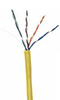 CAT5e Unshielded Plenum Rated PVC Ethernet Cable - 24 AWG 4 Pair - Yellow -- KLTCMP24/4P-1NL5E-4B - Image